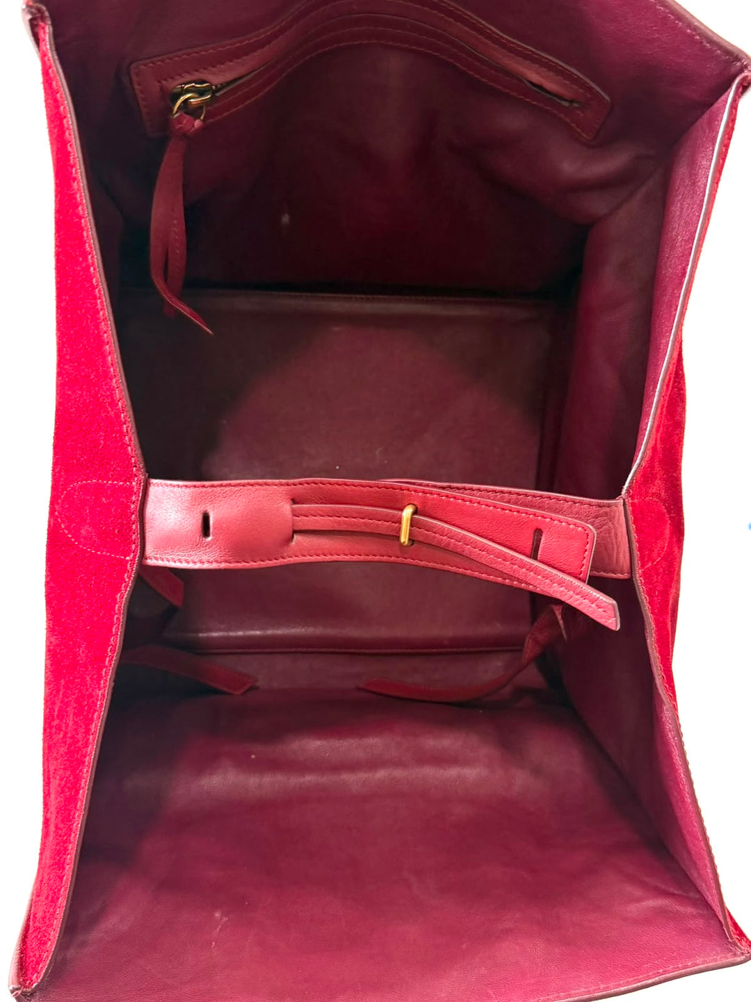 CÉLINE SUEDE LUGGAGE PHANTOM HANDBAG