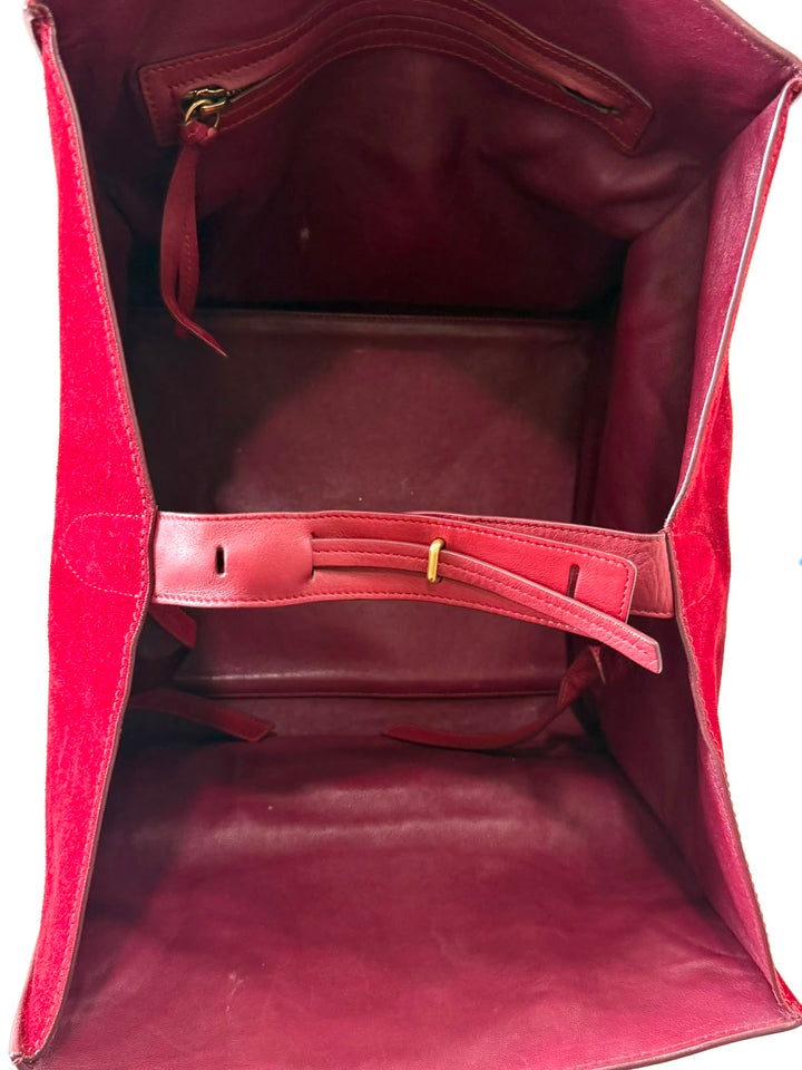 CÉLINE SUEDE LUGGAGE PHANTOM HANDBAG