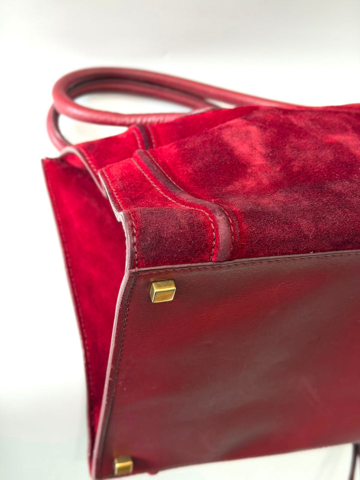 CÉLINE SUEDE LUGGAGE PHANTOM HANDBAG