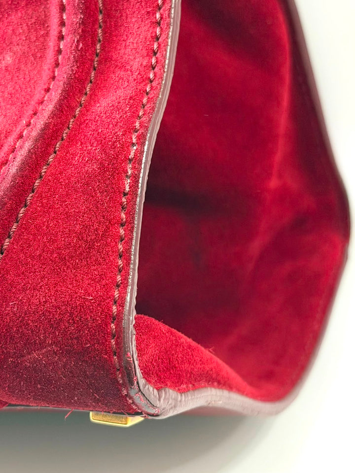 CÉLINE SUEDE LUGGAGE PHANTOM HANDBAG