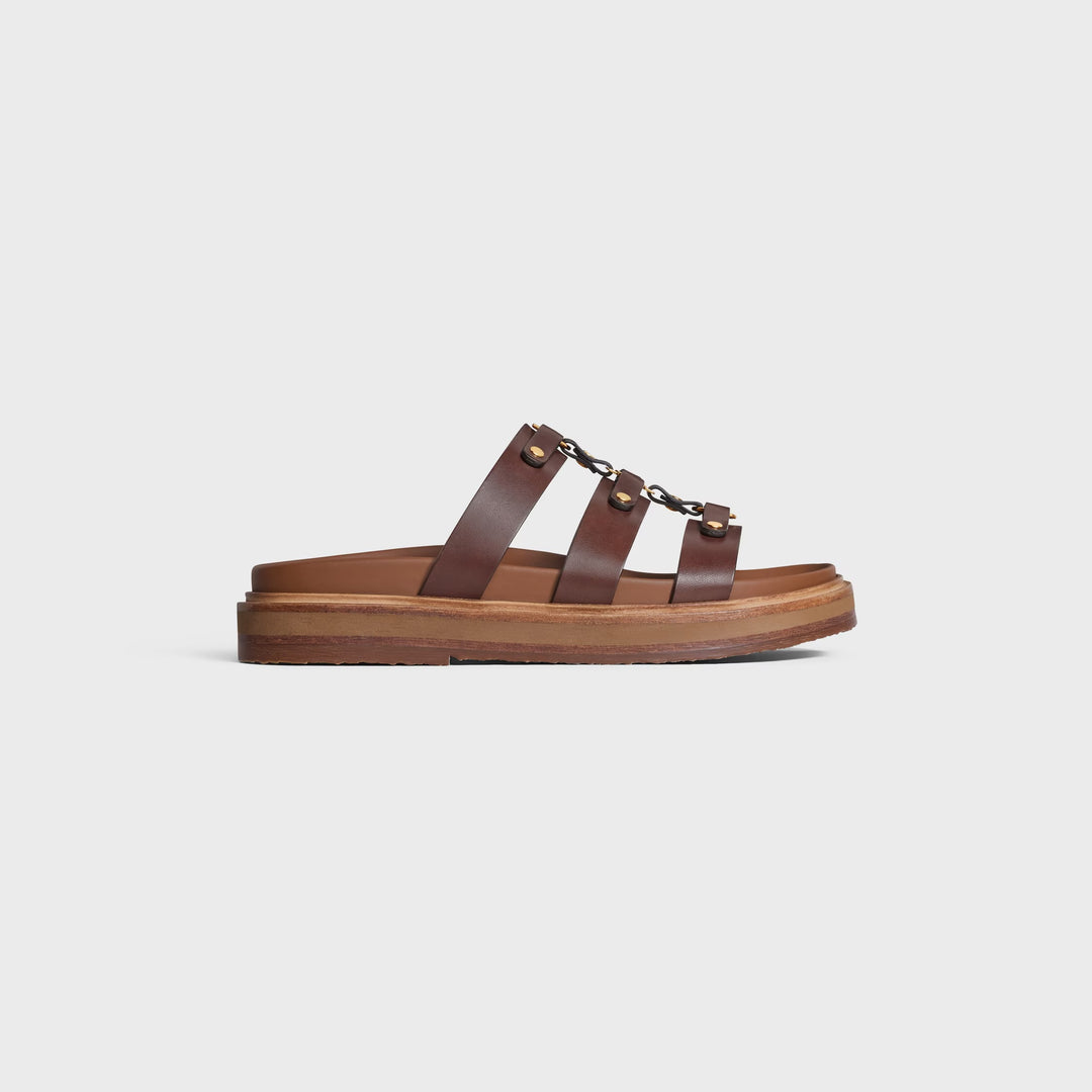 CÉLINE TIPPI CALFSKIN LEATHER MULES SANDALS