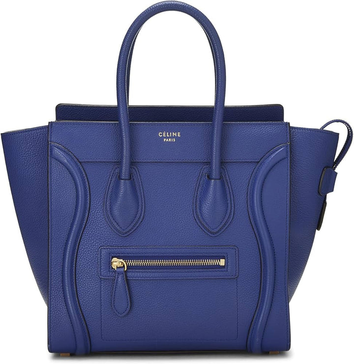 CÉLINE DRUMMED CALFSKIN LEATHER NANO LUGGAGE BAG