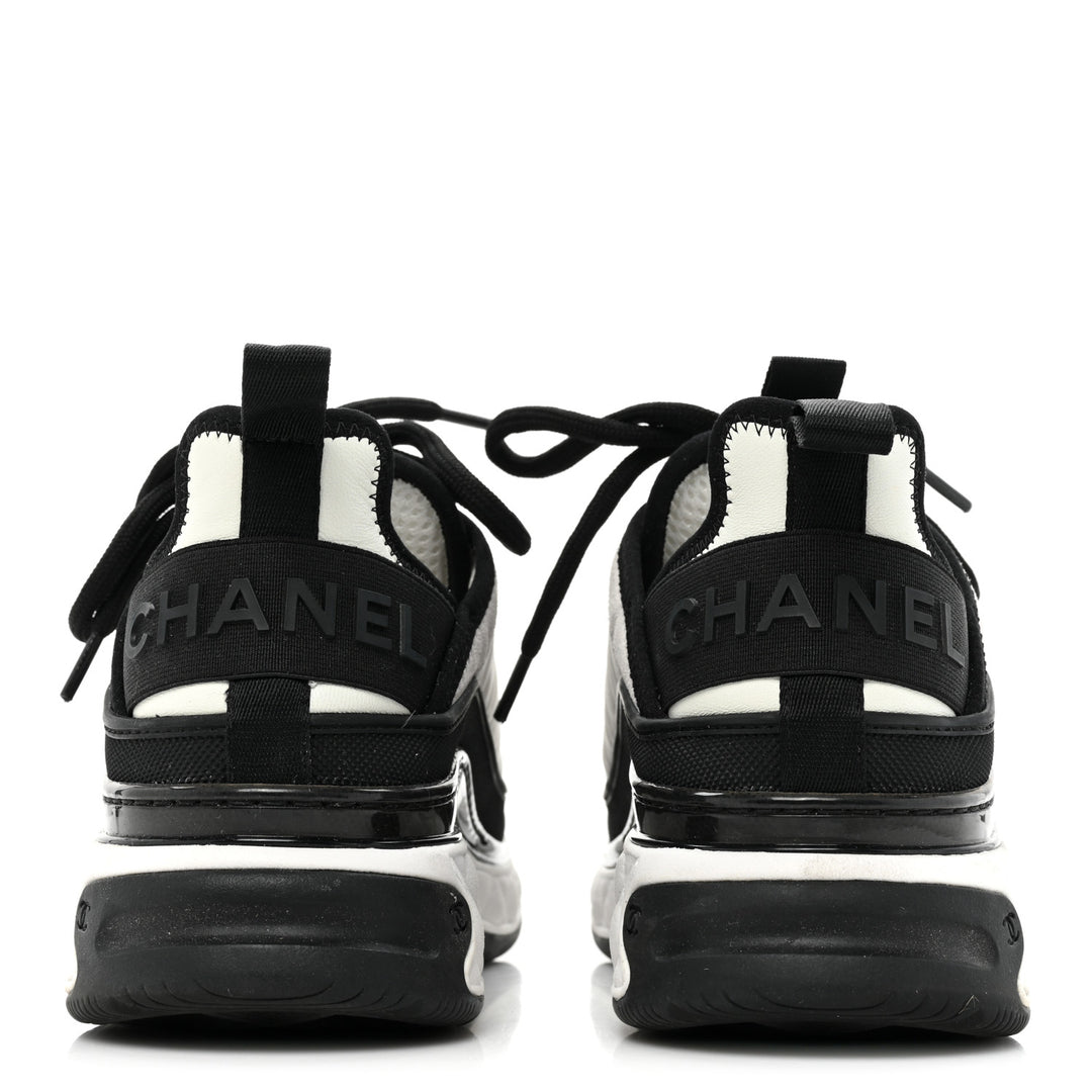 CHANEL SUEDE CALFSKIN MIXED FIBERS CC SNEAKERS