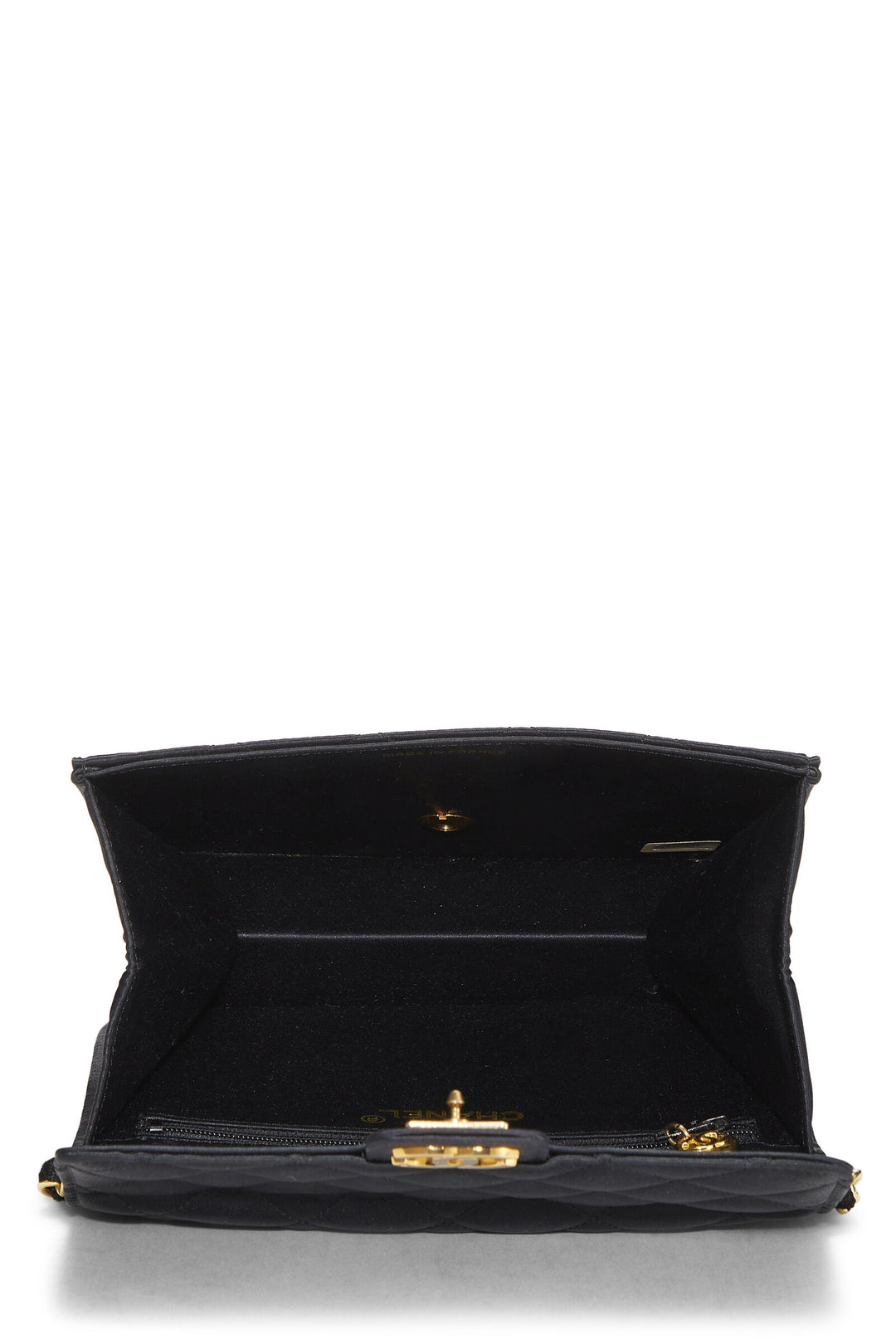 CHANEL CLASSIC QUILTED SATIN FLAP MINI SHOULDER BAG