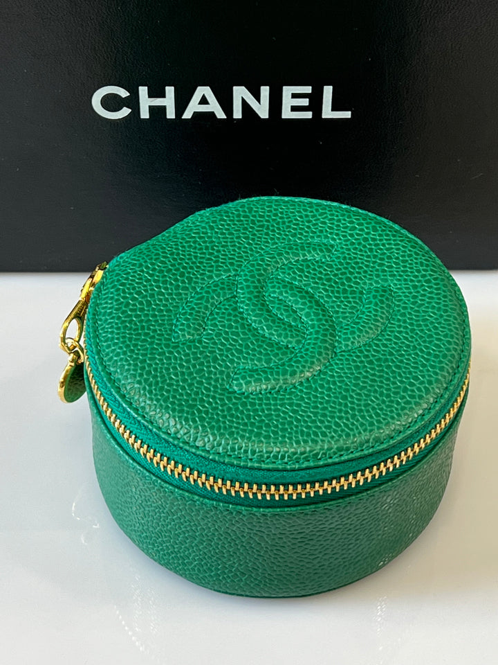 CHANEL TIMELESS CAVIAR LEATHER JEWELRY CASE