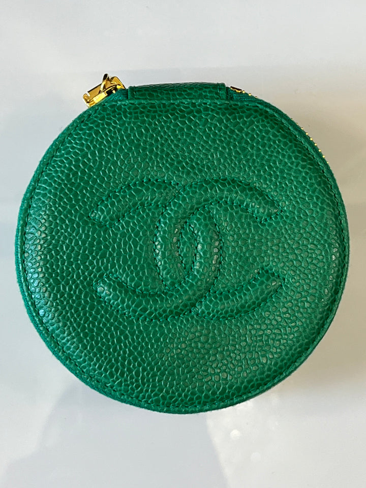 CHANEL TIMELESS CAVIAR LEATHER JEWELRY CASE