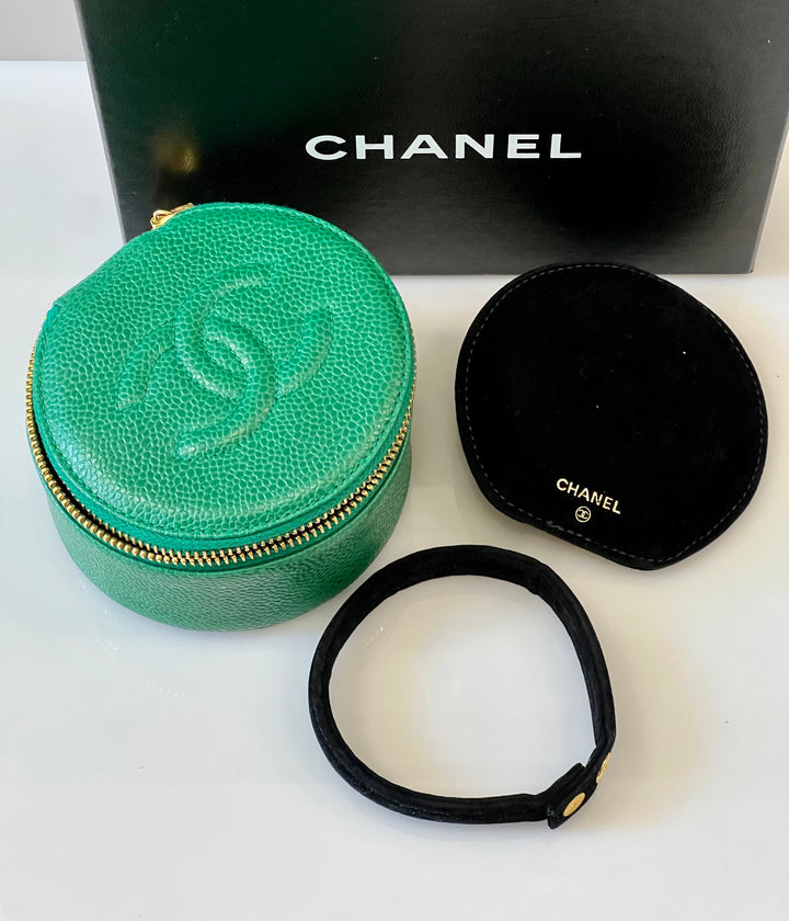 CHANEL TIMELESS CAVIAR LEATHER JEWELRY CASE