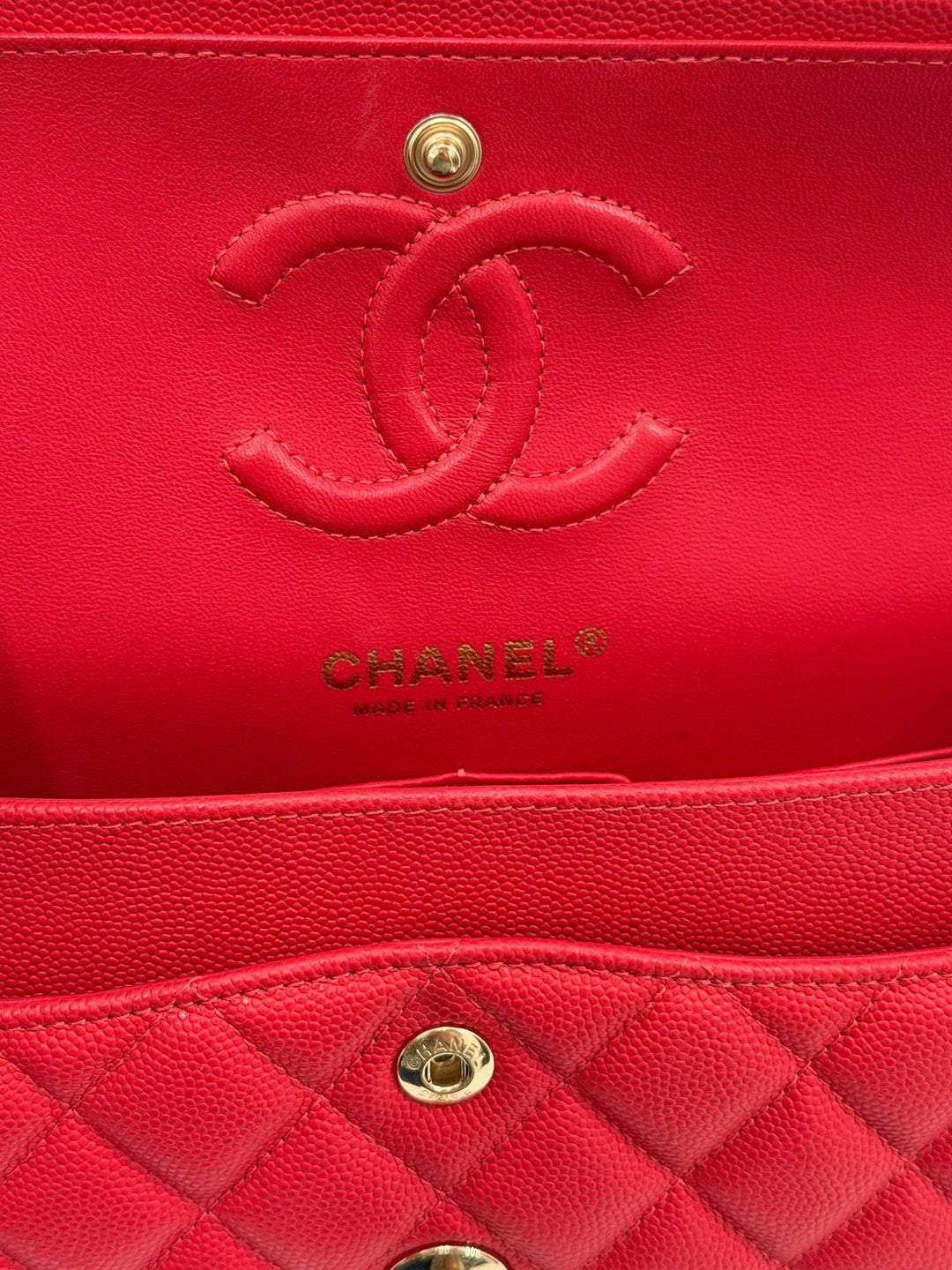 CHANEL 19B CAVIAR LEATHER SMALL CLASSIC DOUBLE FLAP BAG