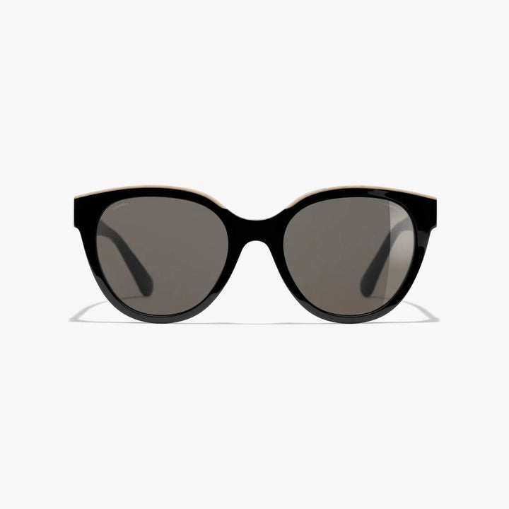 CHANEL ACETATE CC BUTTERFLY 5414 SUNGLASSES BLACK-BEIGE