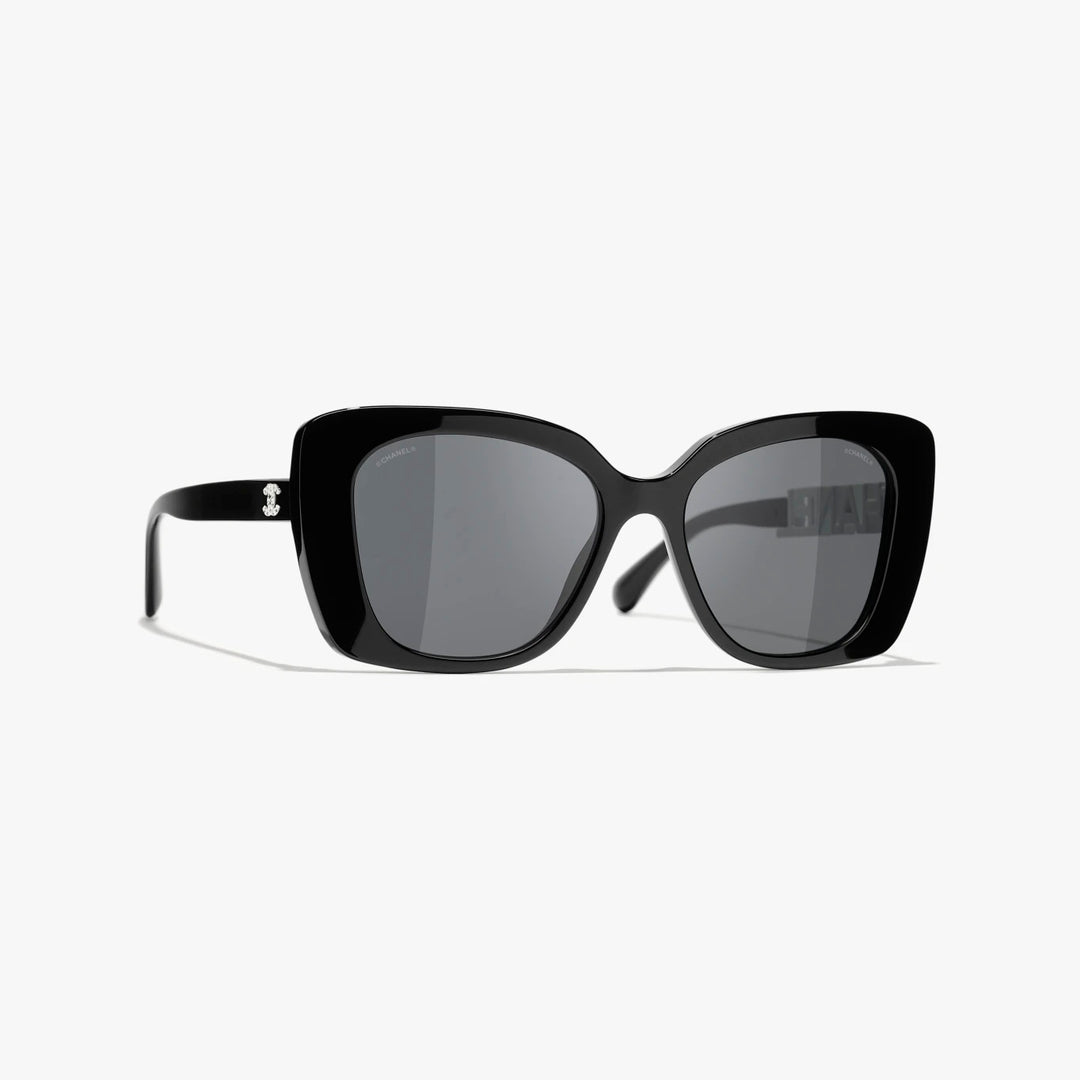 CHANEL サングラス 5422-B-A Chanel Sunglasses New 5422-B-A 1026/S4 Black White Gray 53