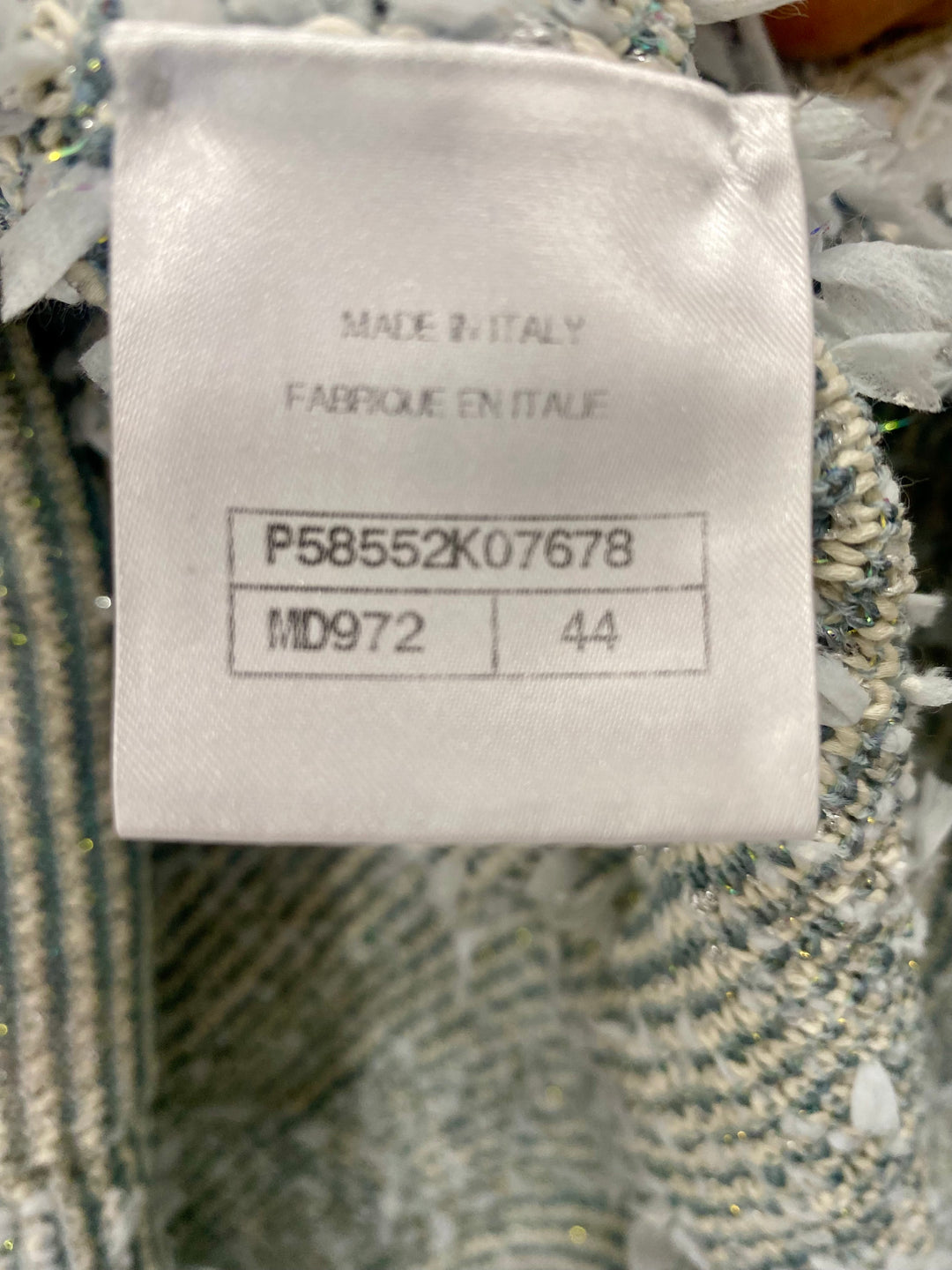 CHANEL METALLIC TWEED EMBELLISHED BLAZER