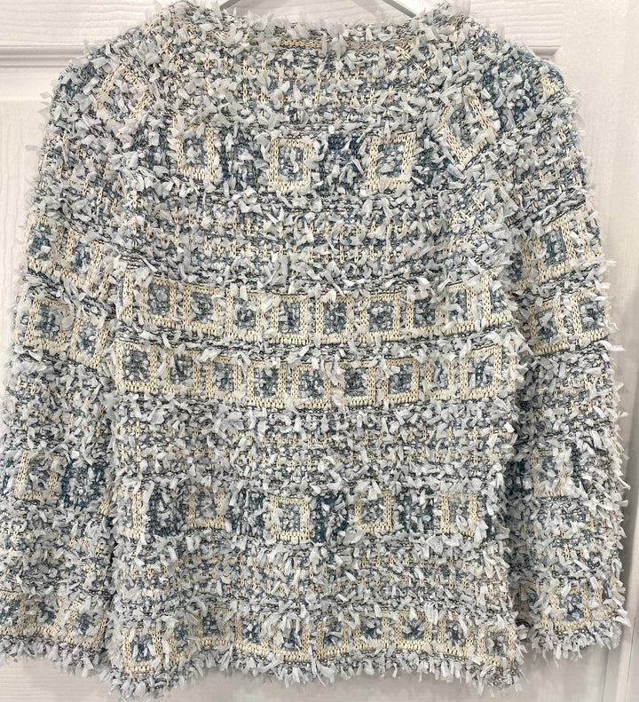 CHANEL METALLIC TWEED EMBELLISHED BLAZER
