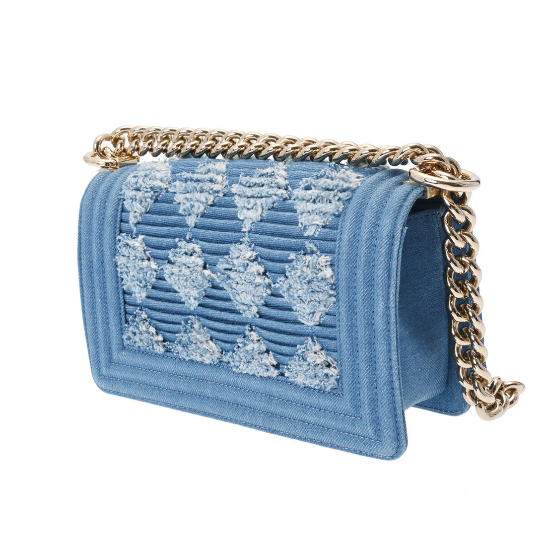 CHANEL BOY THE 27TH MINI DENIM SHOULDER BAG-HS