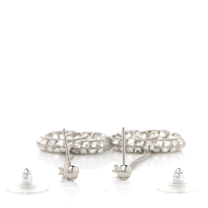 CHANEL BAGUETTE CRYSTAL CC DROP EARRINGS