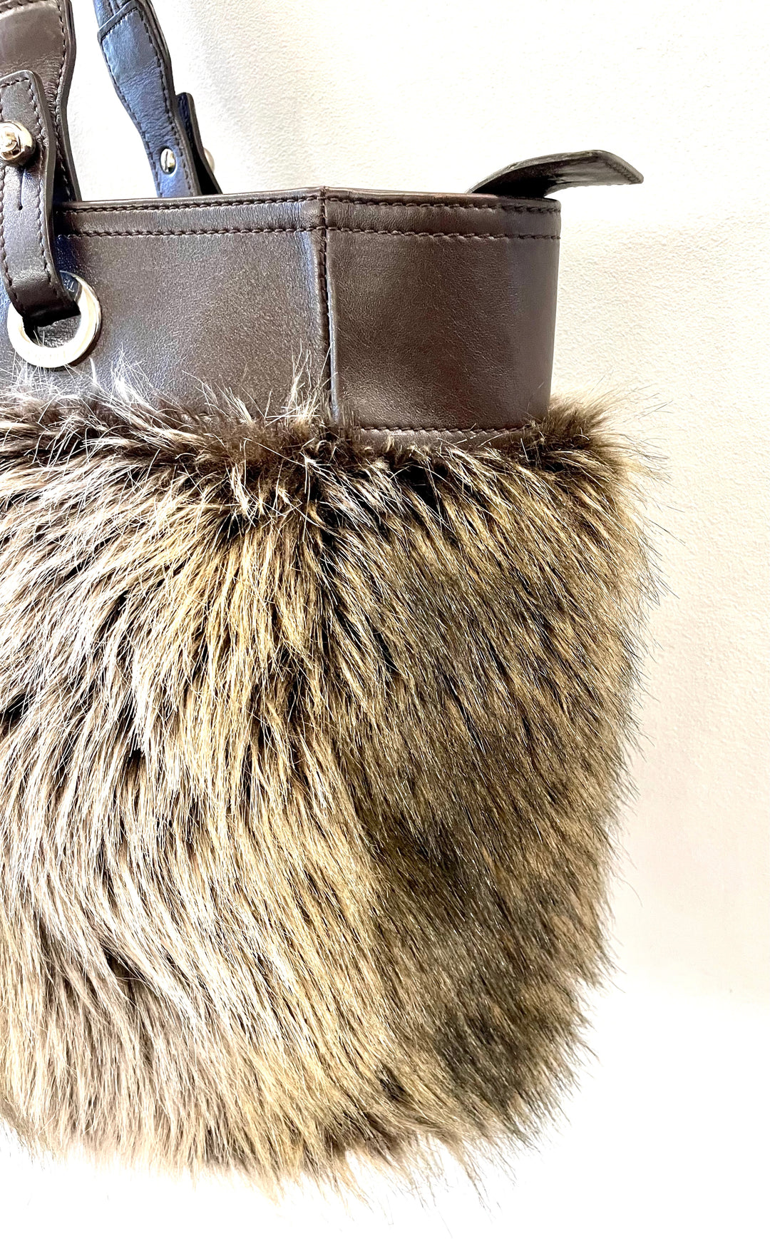 CHANEL BIARRITZ FUR LARGE TOTE BAG