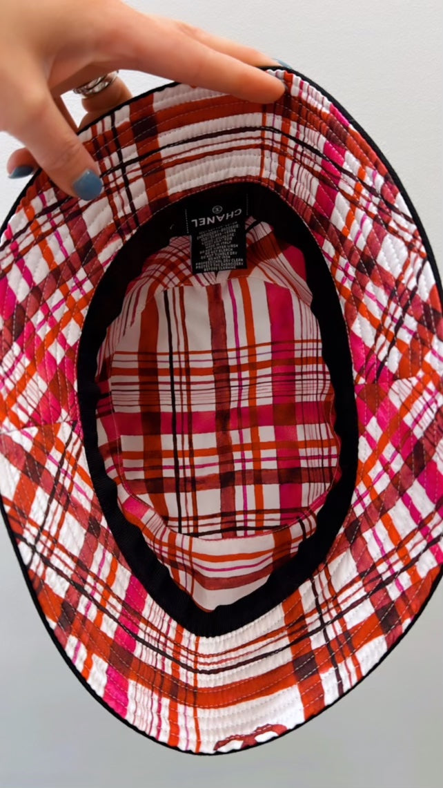 CHANEL CC CANVAS BUCKET HAT
