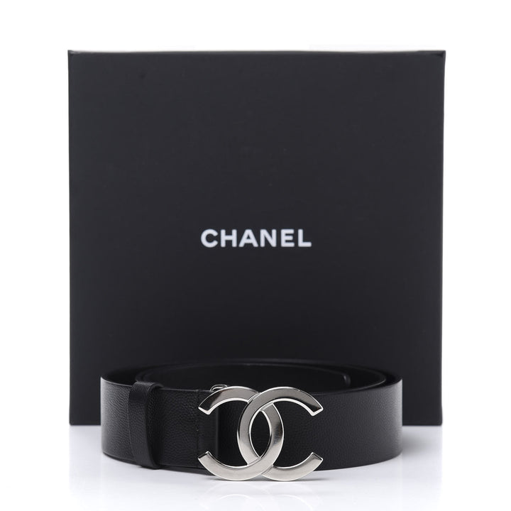 CHANEL CC CALFSKIN LEATHER BELT