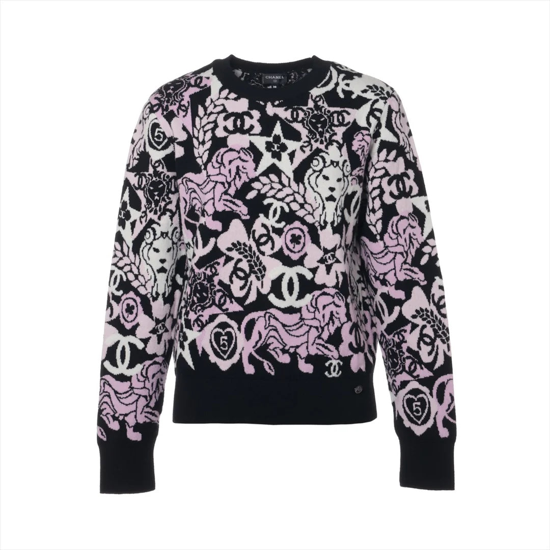 CHANEL CC NO.5 CAMELLIA CASHMERE SWEATER