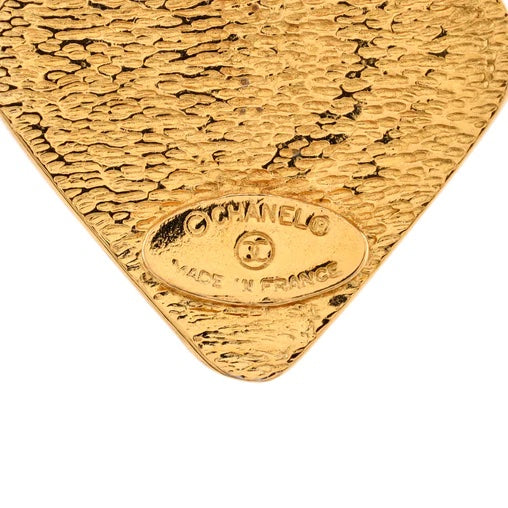 CHANEL CC VINTAGE DIAMOND SHAPPED PENDANT NECKLACE
