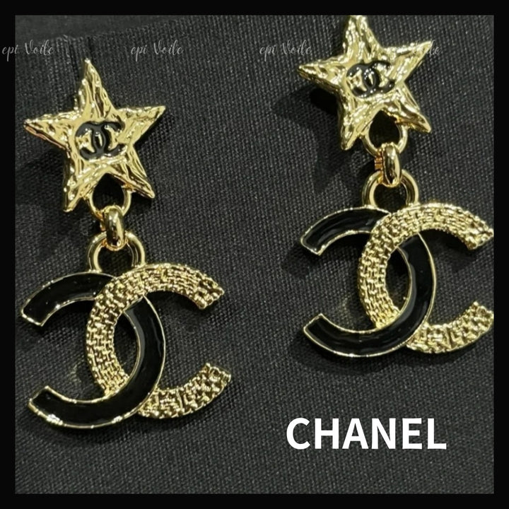 CHANEL CC STAR DROP EARRINGS