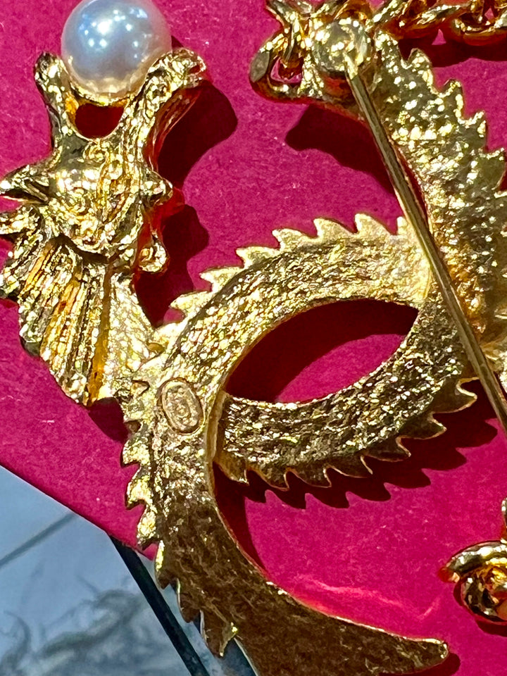 CHANEL CC LOGO LUNAR NEW YEAR DRAGON BROOCH – Caroline's Fashion