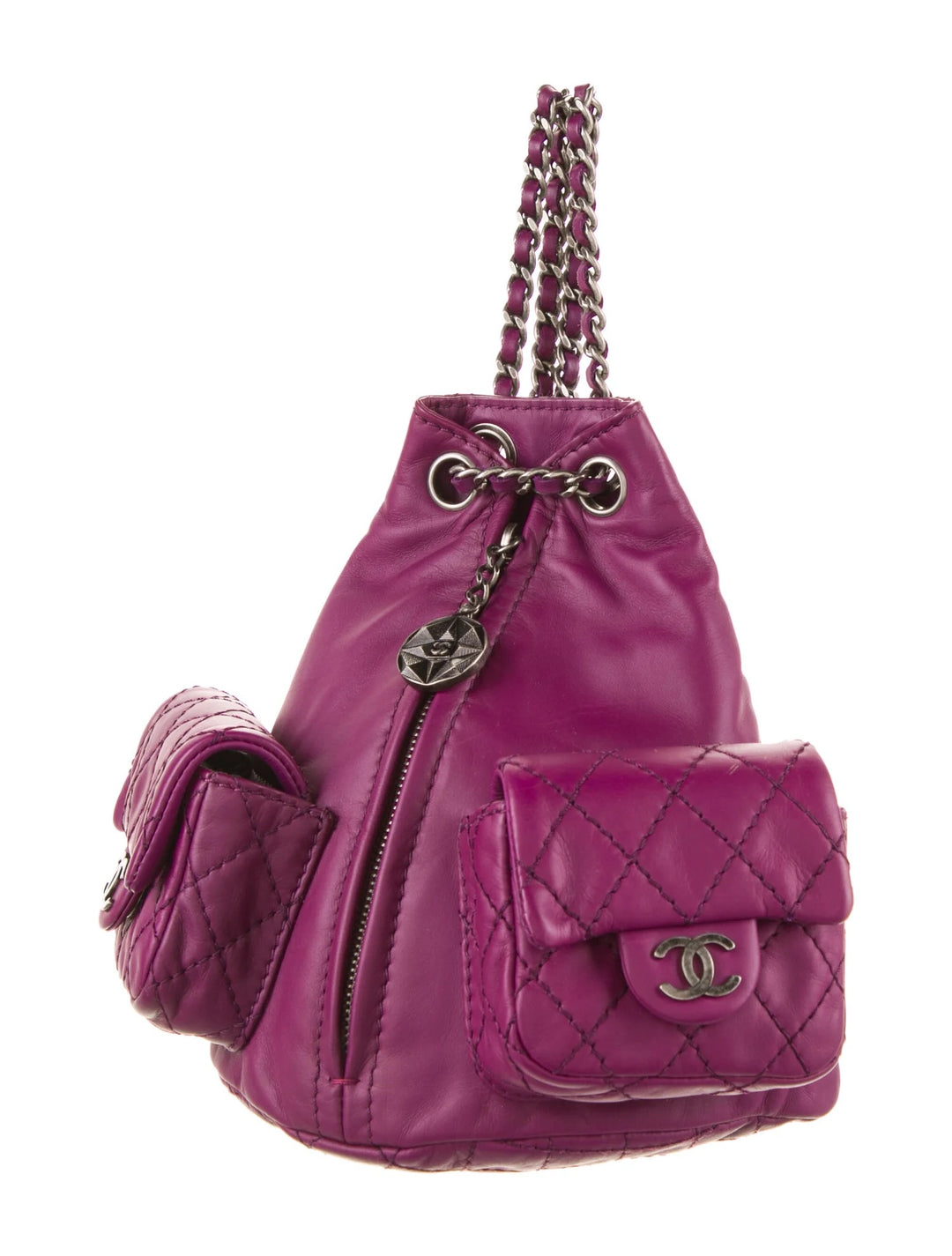 CHANEL CC QUILTED LAMBSKIN MINI BACKPACK