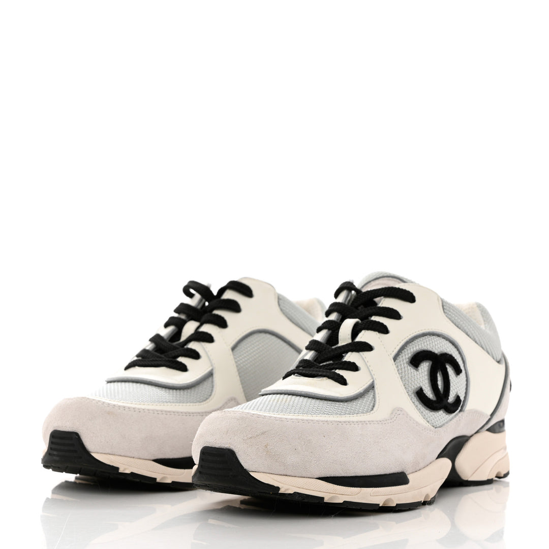 CHANEL CC MESH CALFSKIN SUEDE 22S SNEAKERS