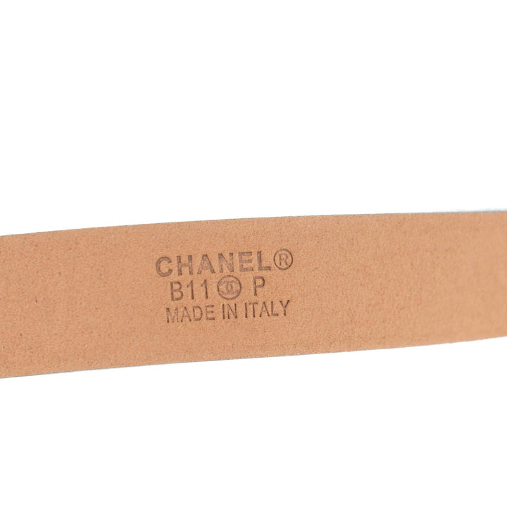 CHANEL CC GLOSSY PATENT LEATHER BELT