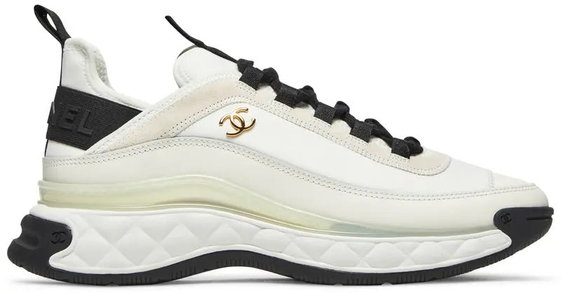 CHANEL INTERLOCKING CC LOGO LEATHER SNEAKERS