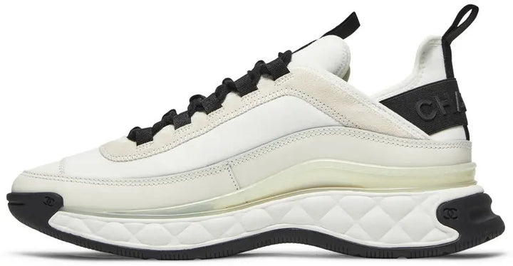 CHANEL INTERLOCKING CC LOGO LEATHER SNEAKERS