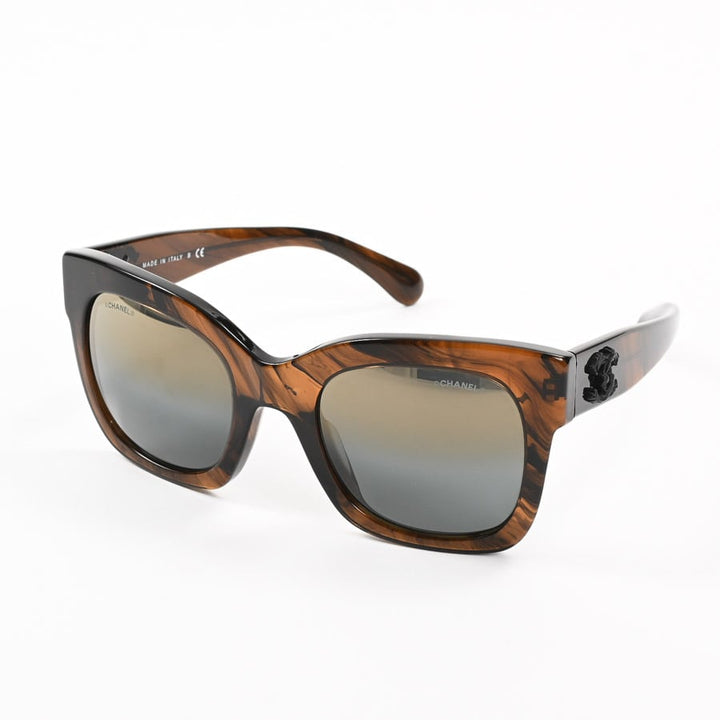 CHANEL CC 5357 ACETATE SUNGLASSES IN HAVANA