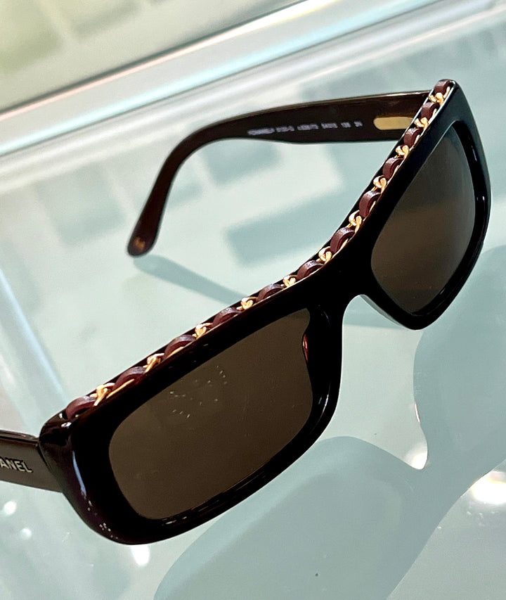 CHANEL 5130-Q RECTANGULAR SUNGLASSES HAVANA