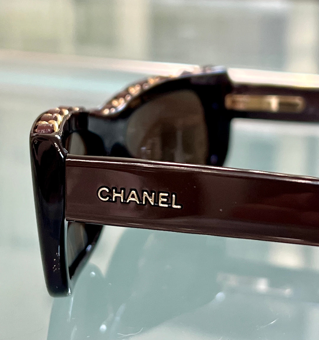 CHANEL 5130-Q RECTANGULAR SUNGLASSES HAVANA