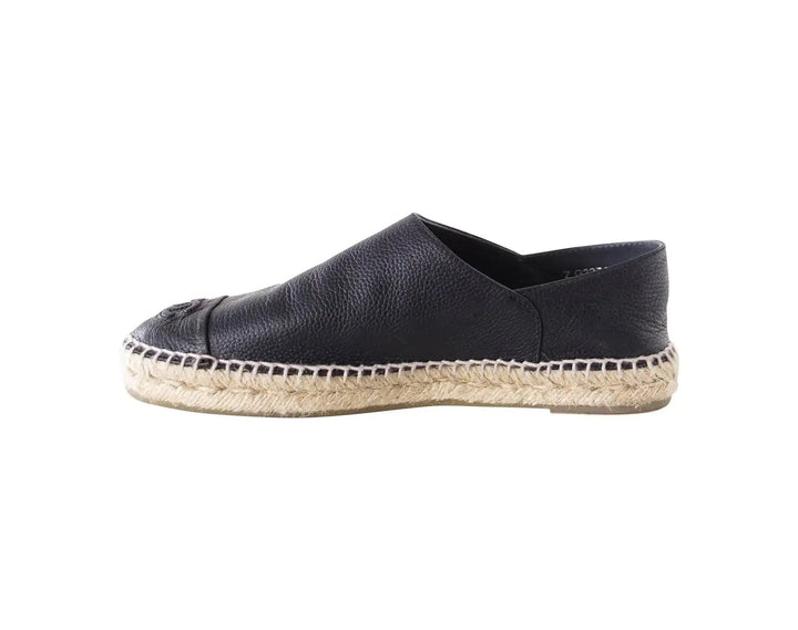 CHANEL CC CAMBON CALFSKIN LEATHER ESPADRILLES