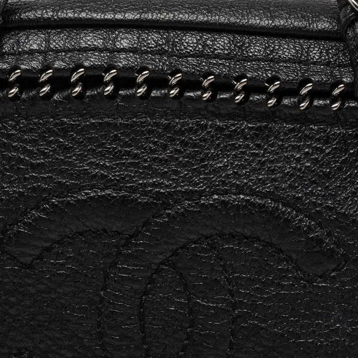 CHANEL CALFSKIN CHAIN TRIM LUXE LIGNE MEDIUM BOWLER BAG