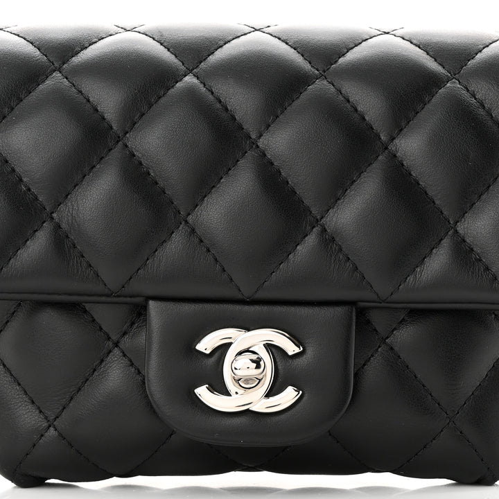 CHANEL CALFSKIN LEATHER QUILTED CC UNIFORM FLAP BELT BAG
