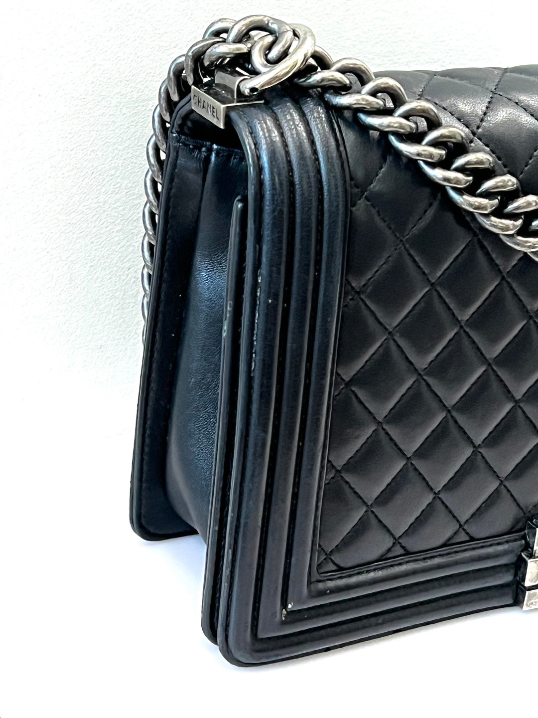 CHANEL QUILTED CALFSKIN LEATHER LARGE BOY BAG