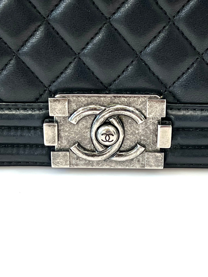 CHANEL QUILTED CALFSKIN LEATHER LARGE BOY BAG