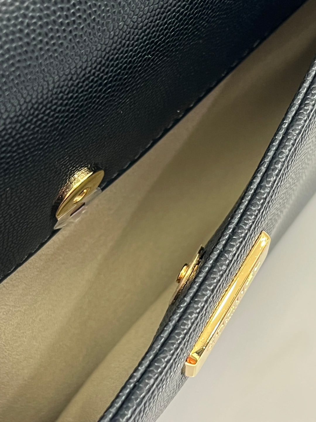 CHANEL MEDIUM CAPTAIN GOLD EMBROIDERED CAVIAR FLAP BAG