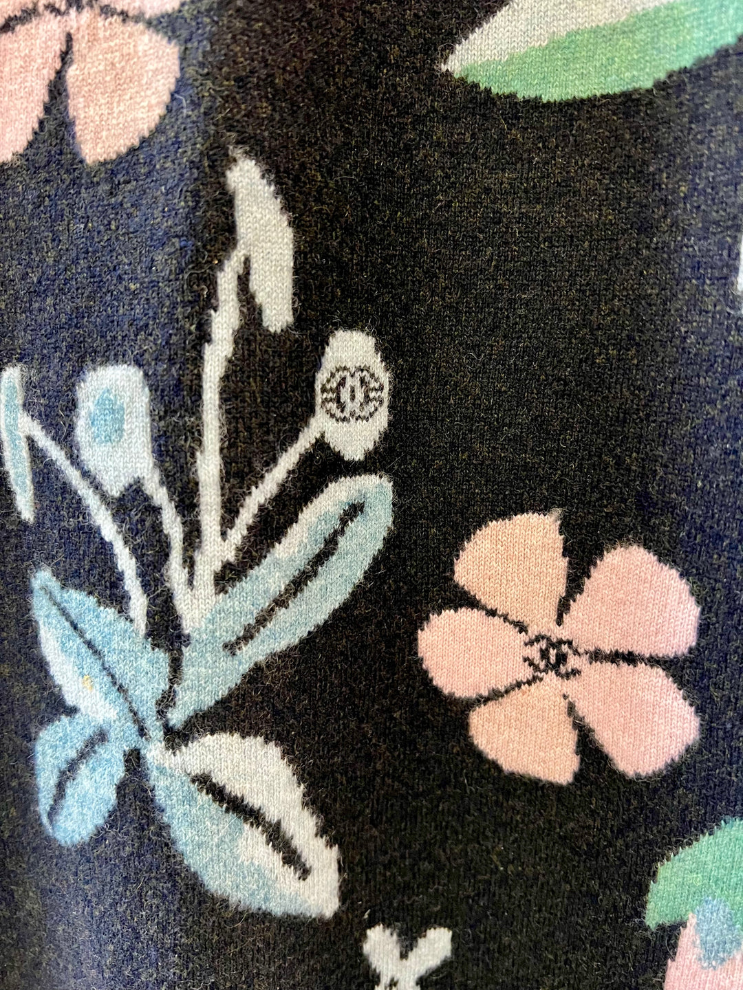 CHANEL FLORAL PAISLEY CASHMERE DRESS