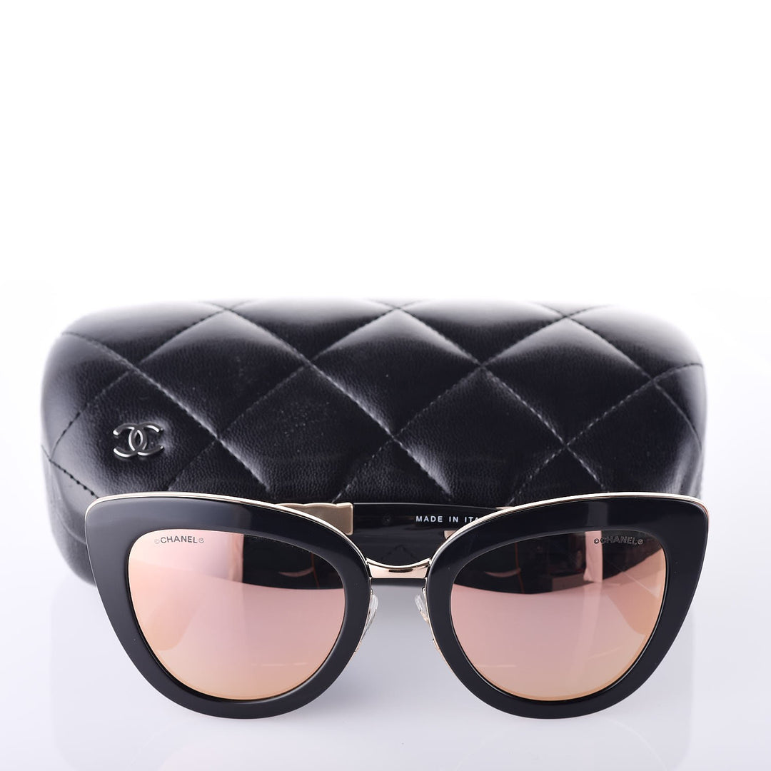 CHANEL CC CAT EYE QUILTED SUNGLASSES