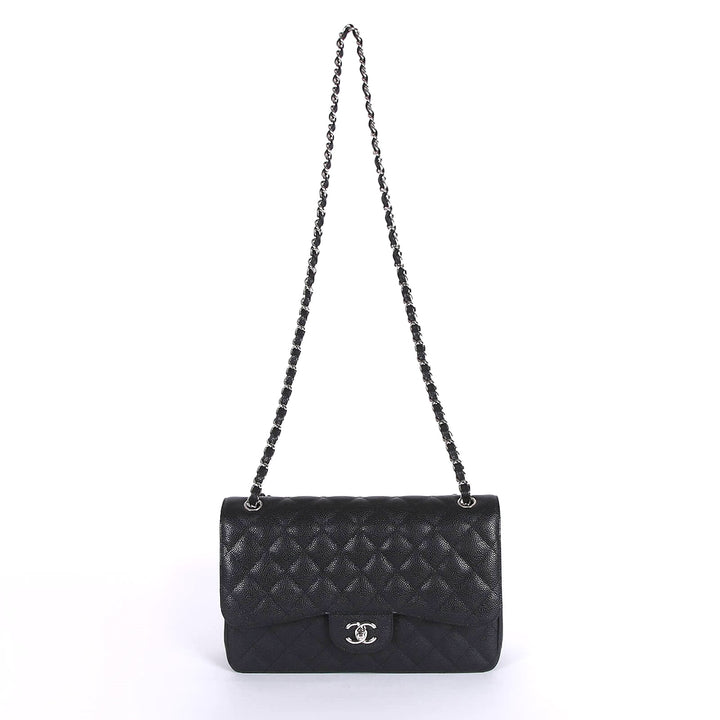 CHANEL CLASSIC CAVIAR QUILTED JUMBO DOUBLE FLAP BAG