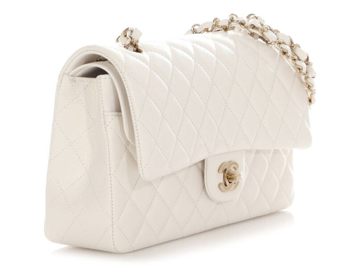 CHANEL CAVIAR QUILTED LEATHER CLASSIC DOUBLE FLAP SHOULDER BAG