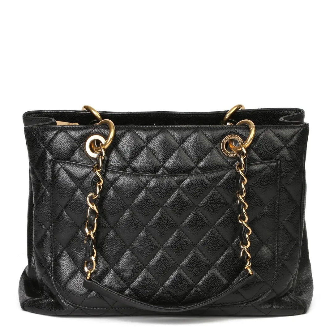 CHANEL CAVIAR QUILTED GRAND SHOPPING TOTE BAG-HS