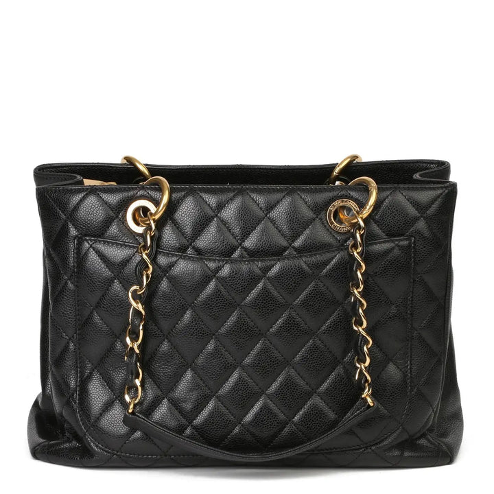 CHANEL CAVIAR QUILTED GRAND SHOPPING TOTE BAG-HS