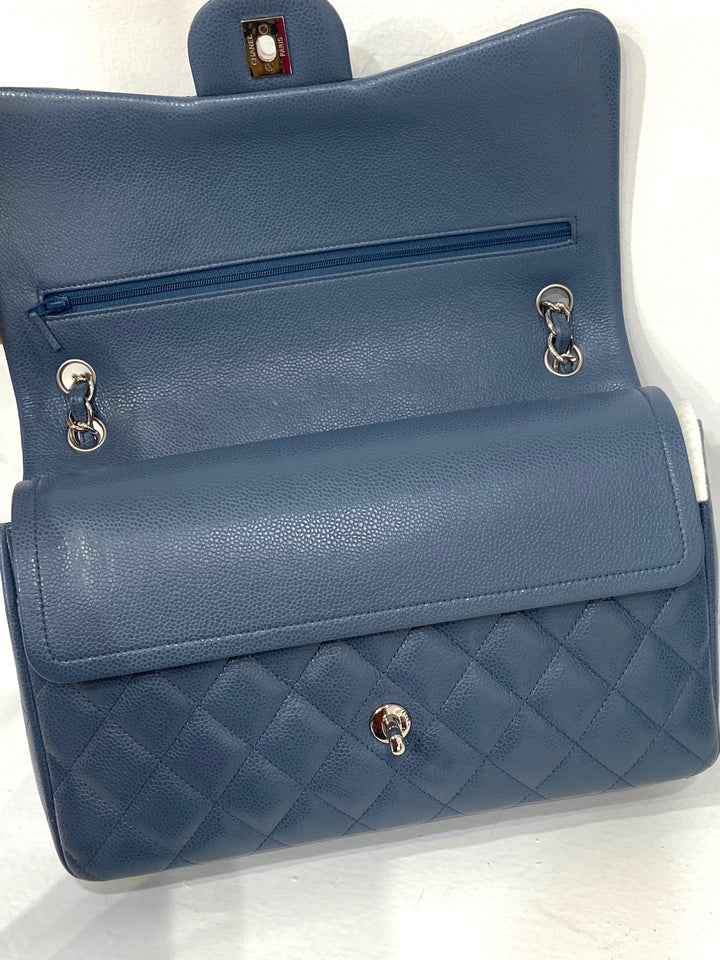 CHANEL CAVIAR QUILTED JUMBO DOUBLE FLAP BAG-HS
