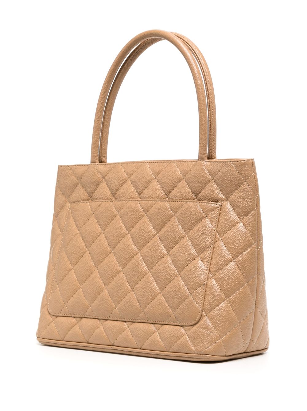 CHANEL CAVIAR QUILTED LEATHER MEDALLION TOTE BAG