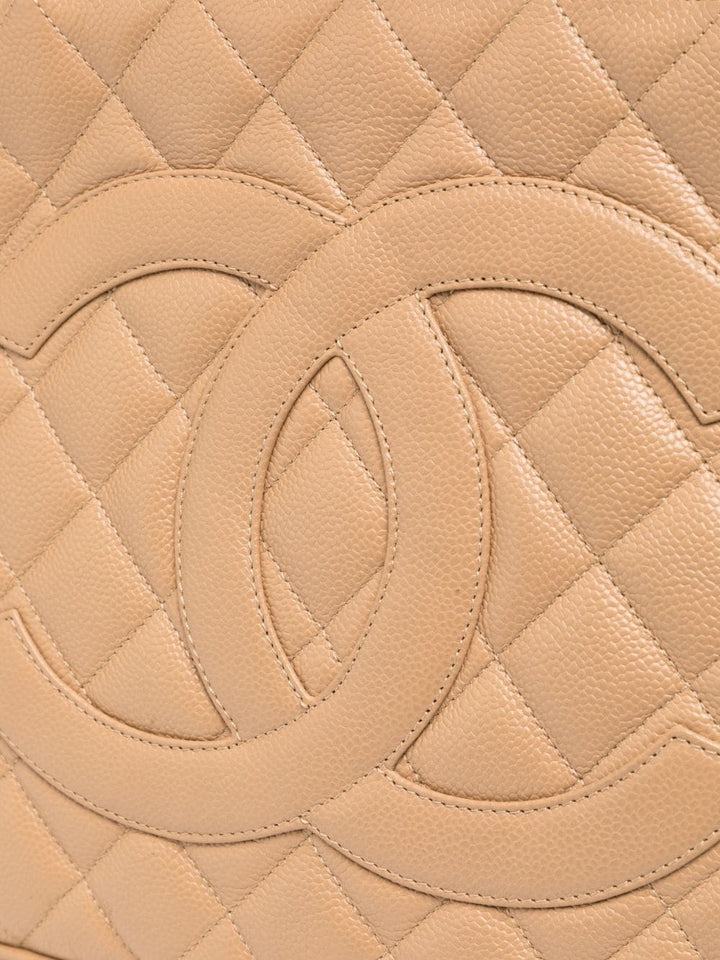 CHANEL CAVIAR QUILTED LEATHER MEDALLION TOTE BAG