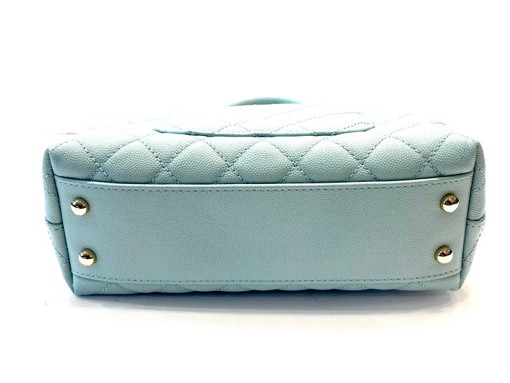 CHANEL CAVIAR QUILTED COCO HANDLE MINI FLAP BAG