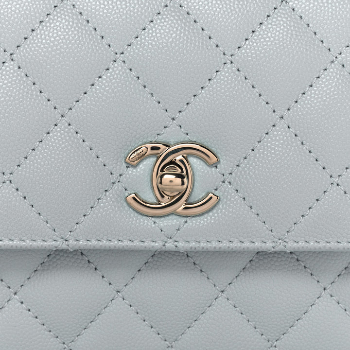 CHANEL CAVIAR QUILTED COCO HANDLE MINI FLAP BAG